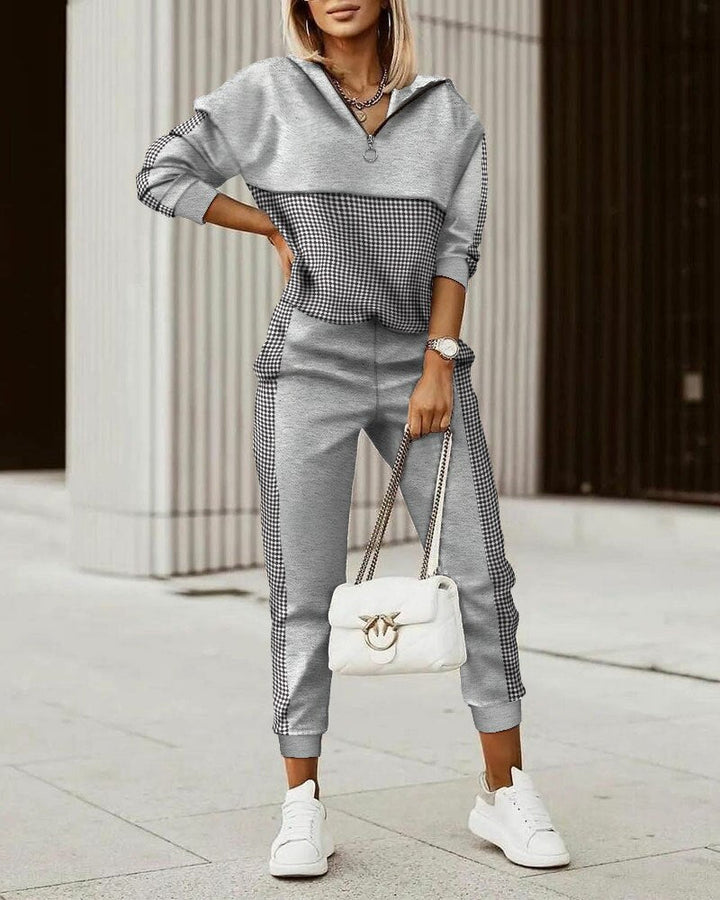 Soft and luxurious women's comfort wear tracksuit, a versatile two-piece set for cozy relaxation.