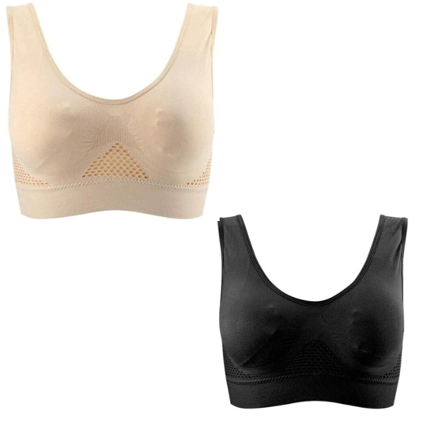 Breathable seamless comfort bra, wire-free and soft for all-day comfortable wear.