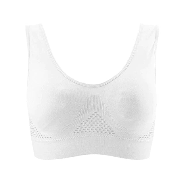 Wire-free seamless comfort bra, essential intimate apparel for daily comfortable wear.