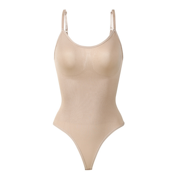 Seamless corrective shapewear bodysuit for women, ultimate tummy control.