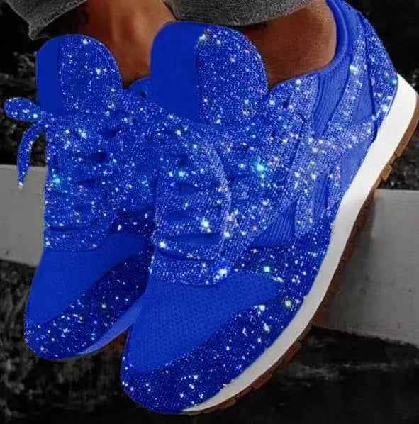 Sparkling women's fashion sneakers. Modern sequin & glitter shoes provide comfortable, eye-catching style.