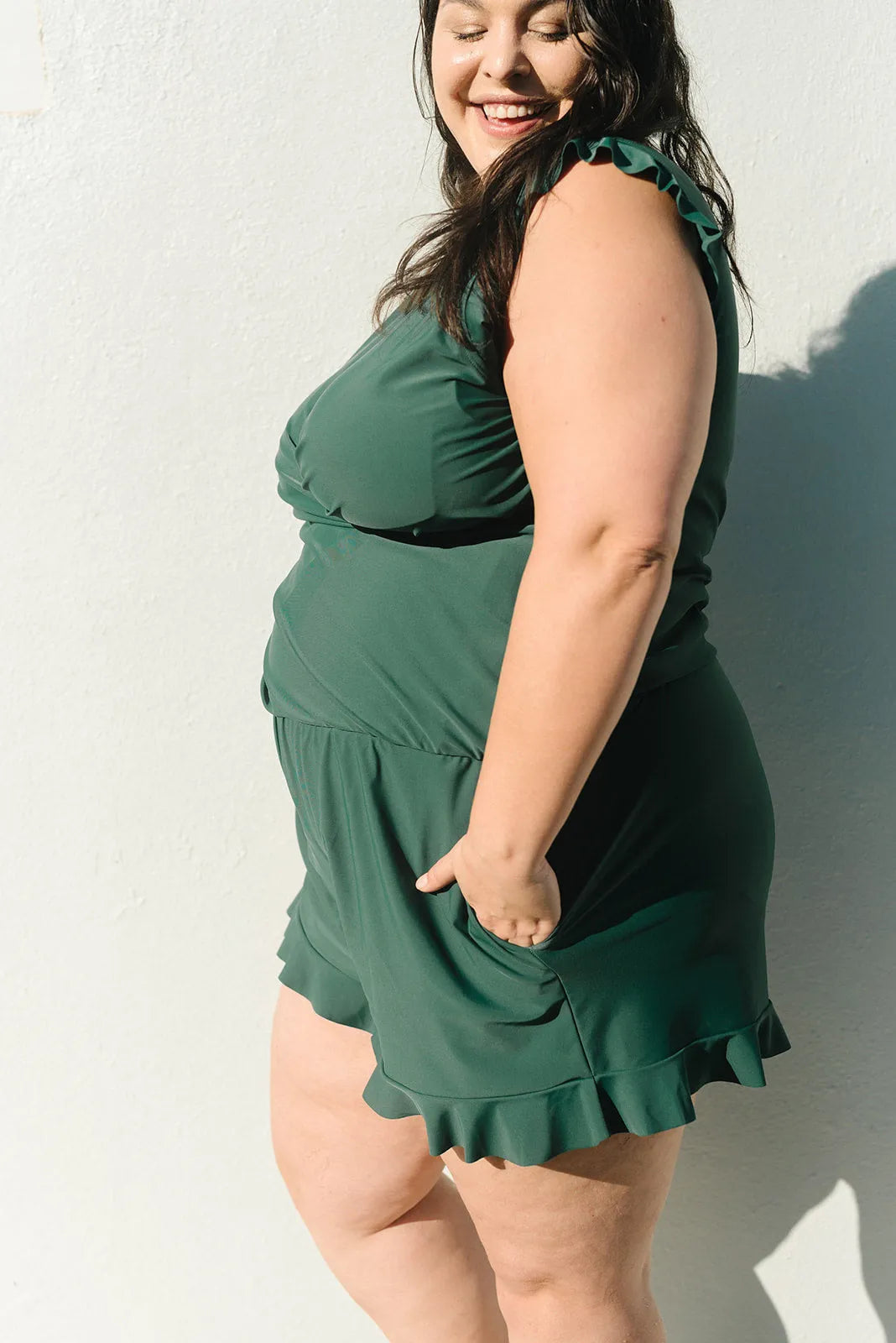 Trendy Nina one-piece, with built-in bra for comfort & style, perfect beachwear