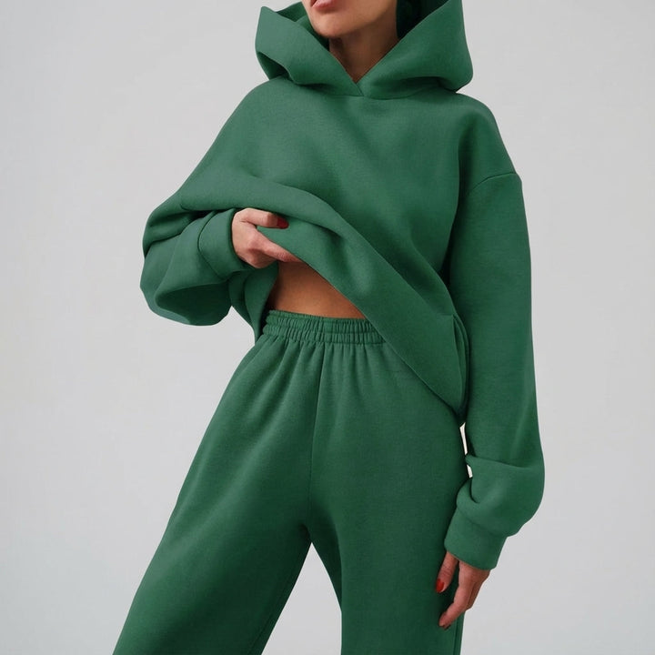 Katherine soft fabric women's tracksuit set, an oversized two-piece for ultimate loungewear comfort.