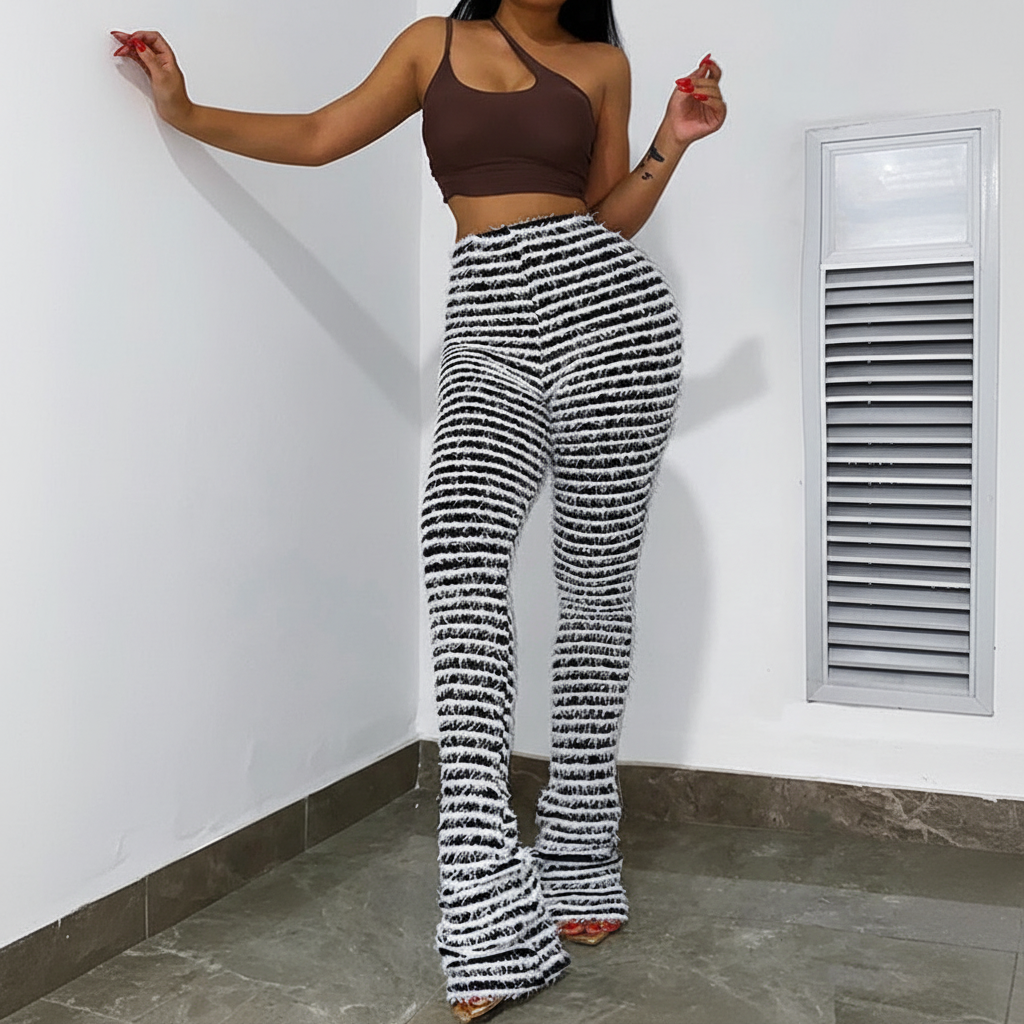 Versatile women's stretch pants with a flattering fit & elastic waist. Comfortable & fashionable apparel.