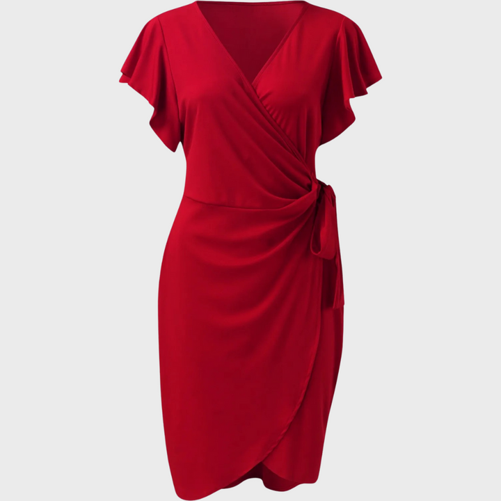 Fashionable Solène women's midi dress, perfect for summer, combines elegance with casual wear
