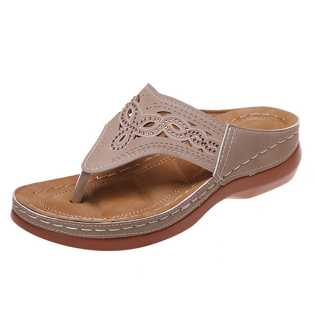 Peach Soraya women's orthopedic sandals with massage features, ergonomic design for foot support