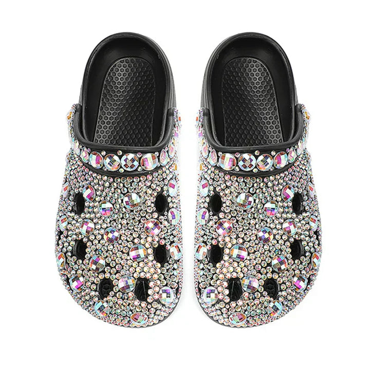 Sparkling rhinestone sandals for women, EVA summer slippers design