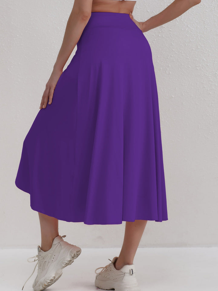 Comfortable women's athletic asymmetric skirt. High-waisted design, perfect for leisurewear & daily use.