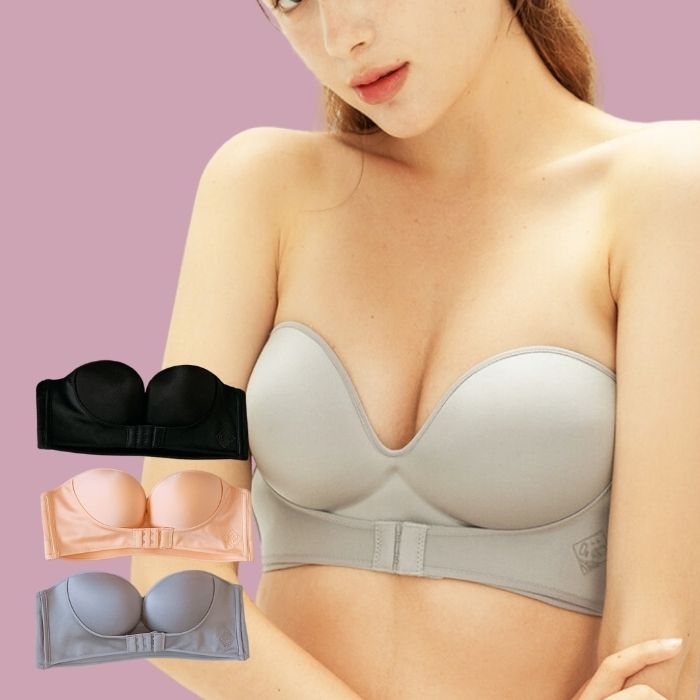 Seamless strapless bra provides ultimate lift, support & a smooth silhouette.