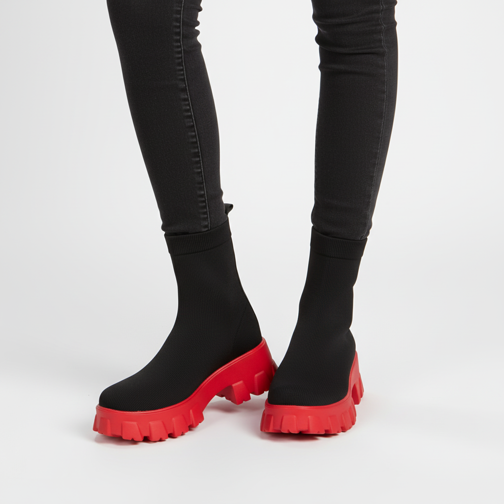 Fashionable women's Sofia ankle boots with sturdy tread sole, essential autumn footwear