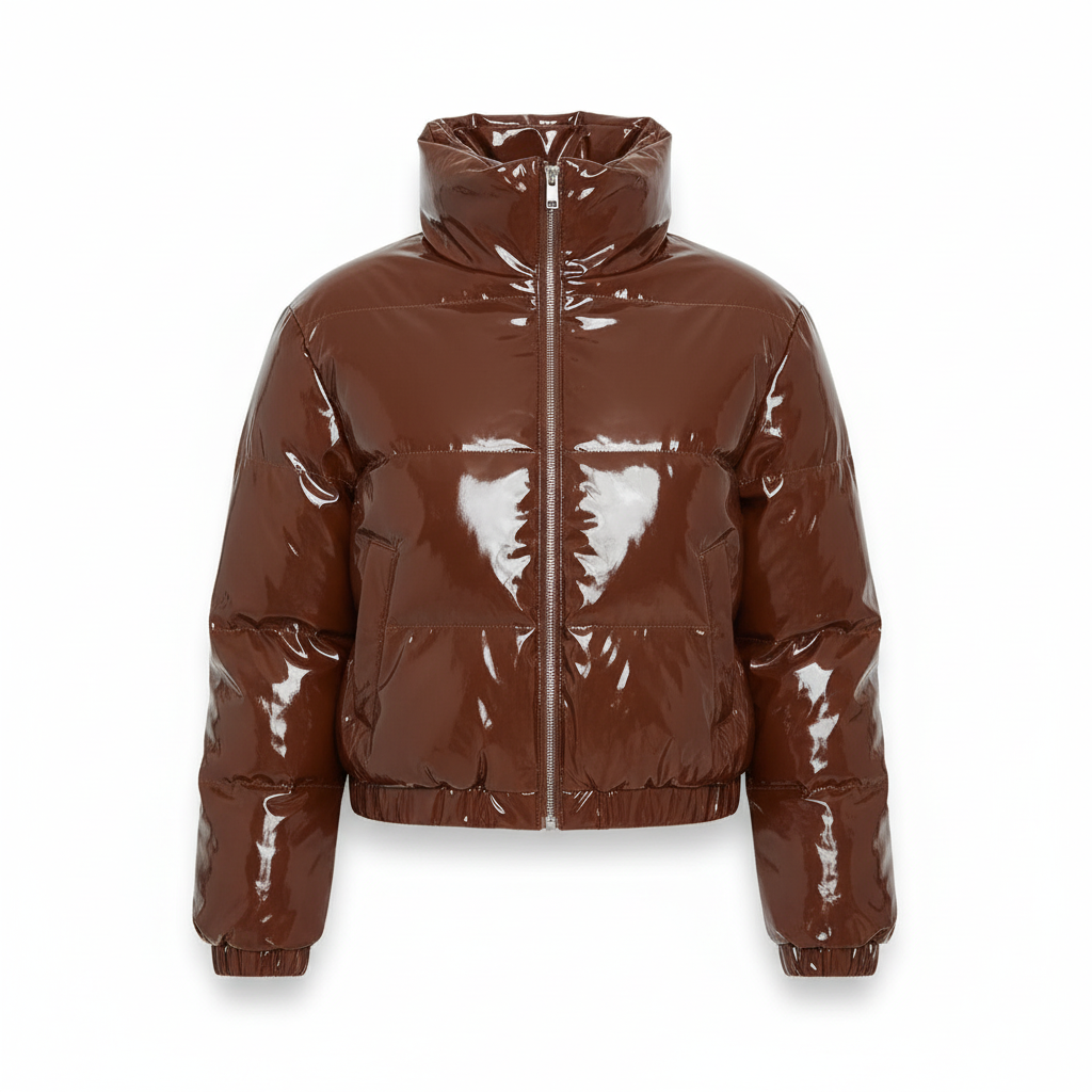 Elisa women's puffer, a sleek black winter coat with modern design, ideal for fashion outerwear