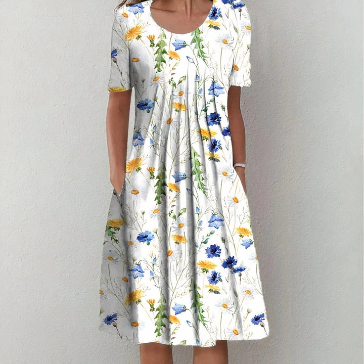Effortlessly elegant women's summer dress. Soft cotton midi dress for ultimate comfort & daily wear.