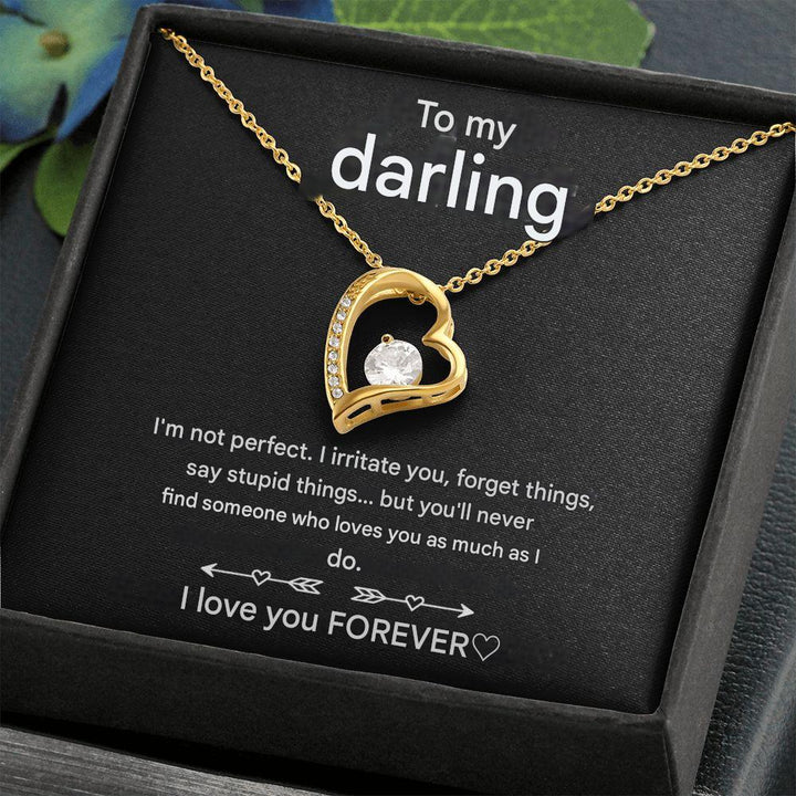 White gold women's heart necklace, a beautiful symbol of love. Perfect romantic gift jewelry.
