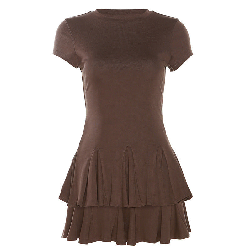 Stylish Nayeli peplum mini dress for women, a feminine and elegant casual summer outfit.