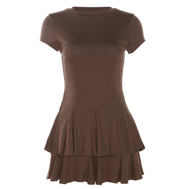 Stylish Nayeli peplum mini dress for women, a feminine and elegant casual summer outfit.