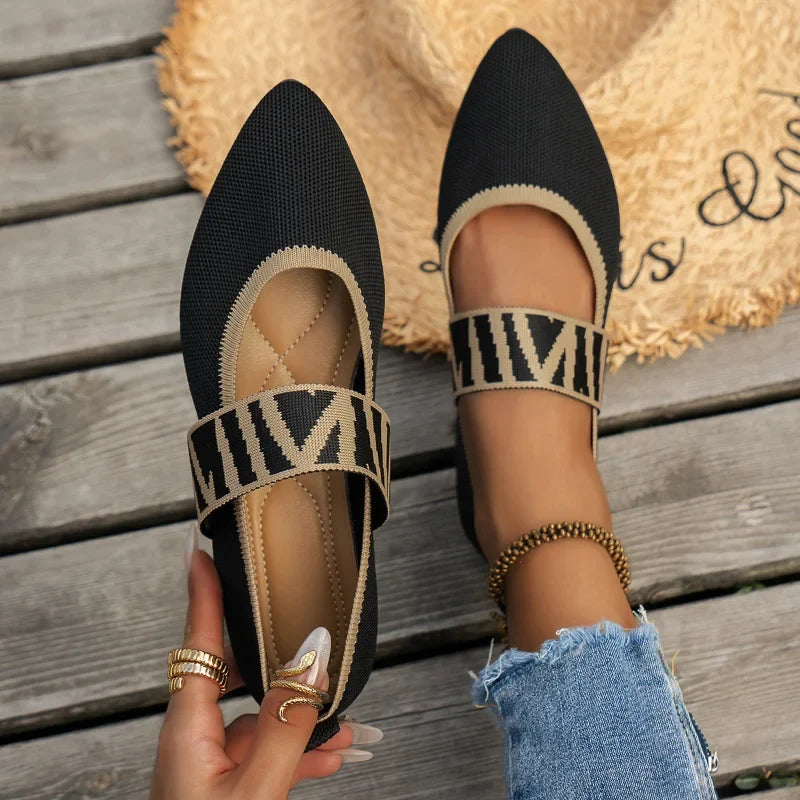 Women's fashion pointed toe flats, a comfortable and chic choice for summer and spring wardrobes.