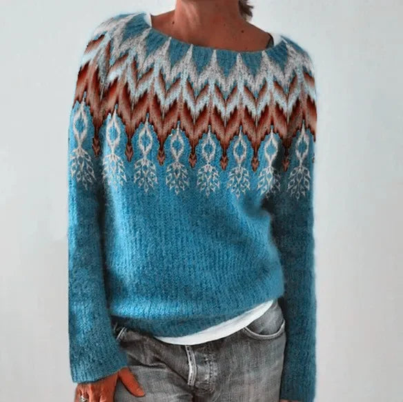 Soft Nova women's long sleeve jumper, providing warm comfort and stylish versatility for winter and fall.