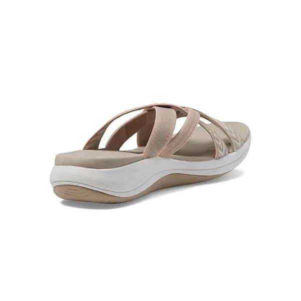 Stylish women's summer sandals, supportive with cushioned footbed, perfect for leisure & long walks.