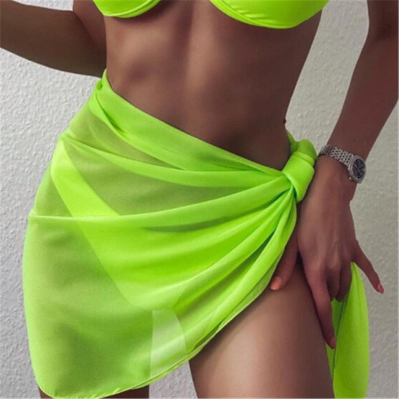 Back view of a women's sustainable bikini set, showcasing its comfortable fit and stylish design for swim.