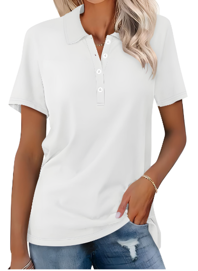 Comfortable women's Nova polo. Relaxed fit, perfect for casual outings or a chic office look.