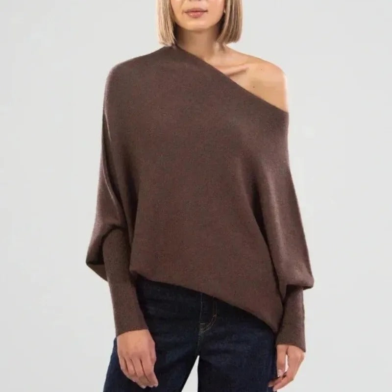 Casual chic off-shoulder top for women, perfect for stylish everyday wear.
