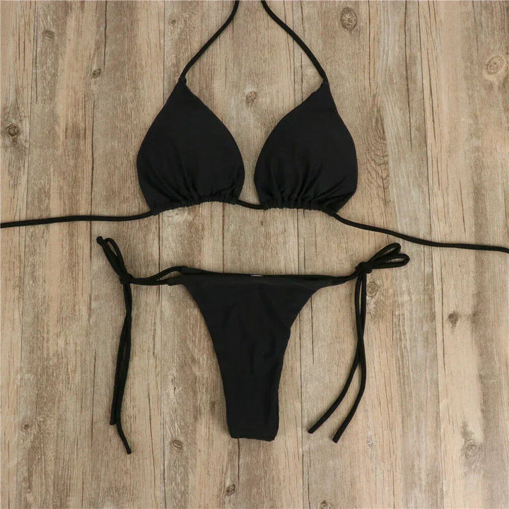 Comfortable women's two-piece bikini swimsuit, perfect for summer beach & pool.