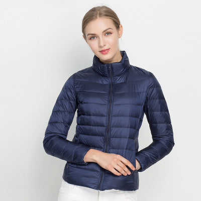Versatile women's chic puffer jacket, suitable for everyday wear, travel, and sophisticated urban fashion.