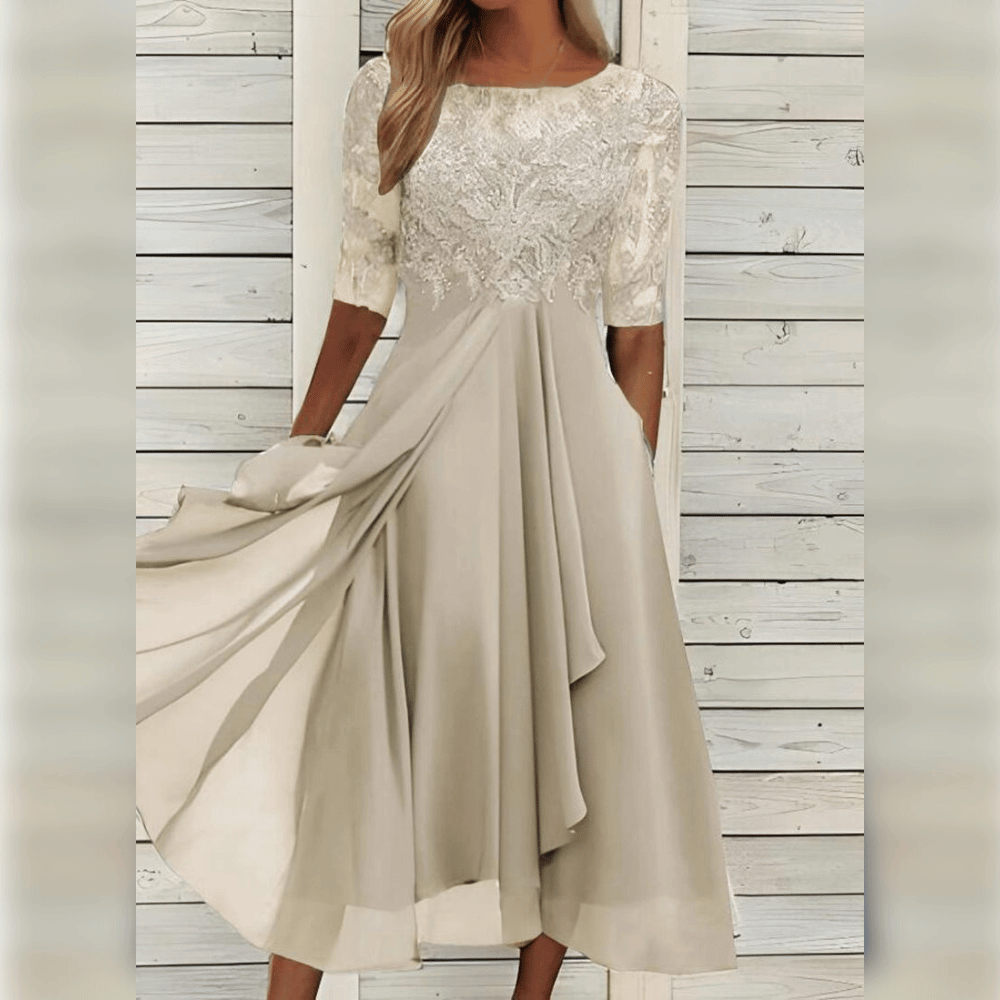 Stylish & versatile women's midi dress. Elegant summer fashion, perfect for casual wear, parties, or any occasion.