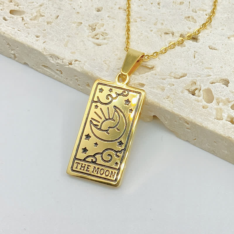 Women's vintage style tarot pendant, unique symbolic necklace.