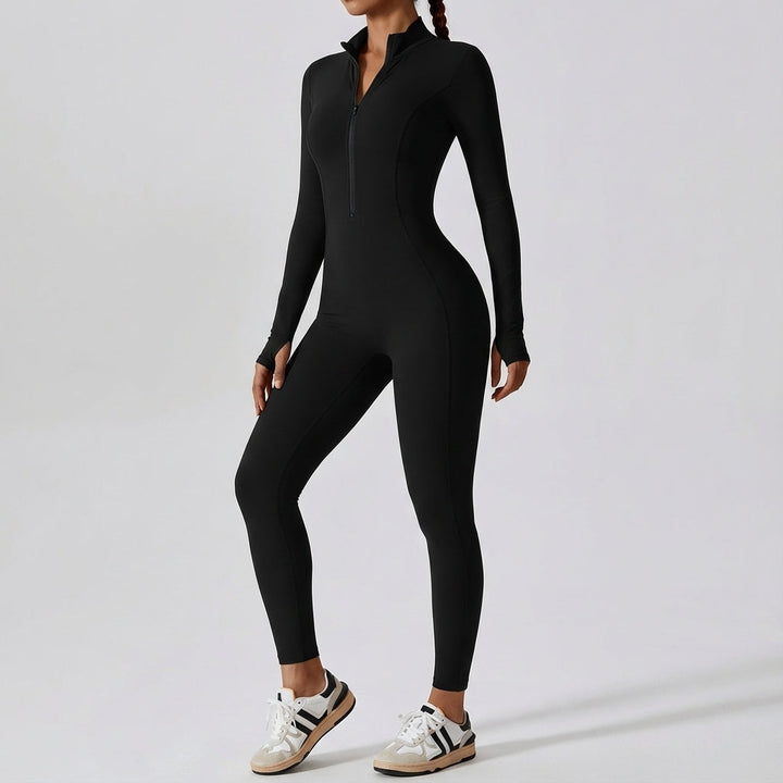 Comfortable women's activewear: violet one-piece training suit for workouts