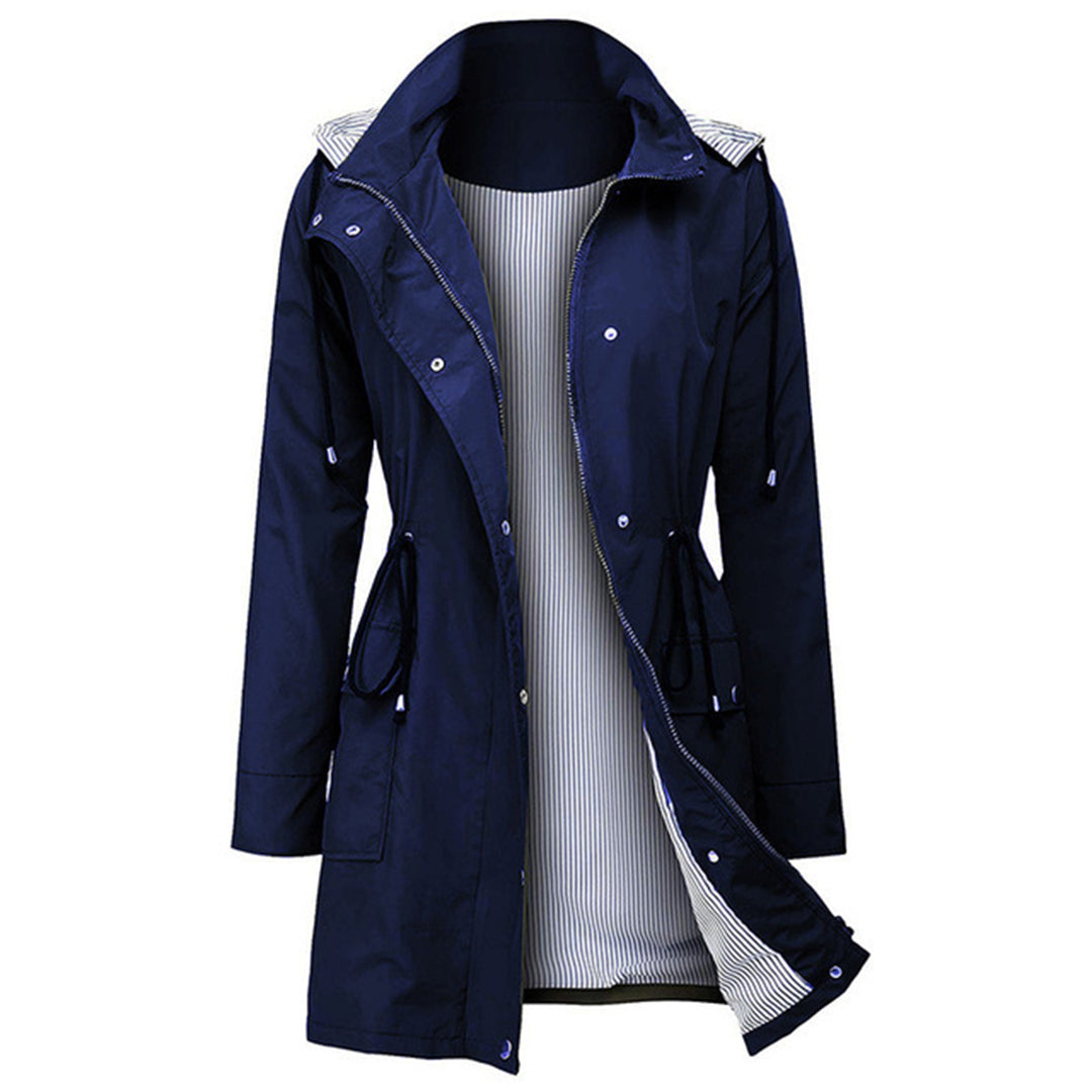 Stylish Viviane women's lightweight windbreaker, perfect for spring/fall, offering rain & wind protection. Hooded.