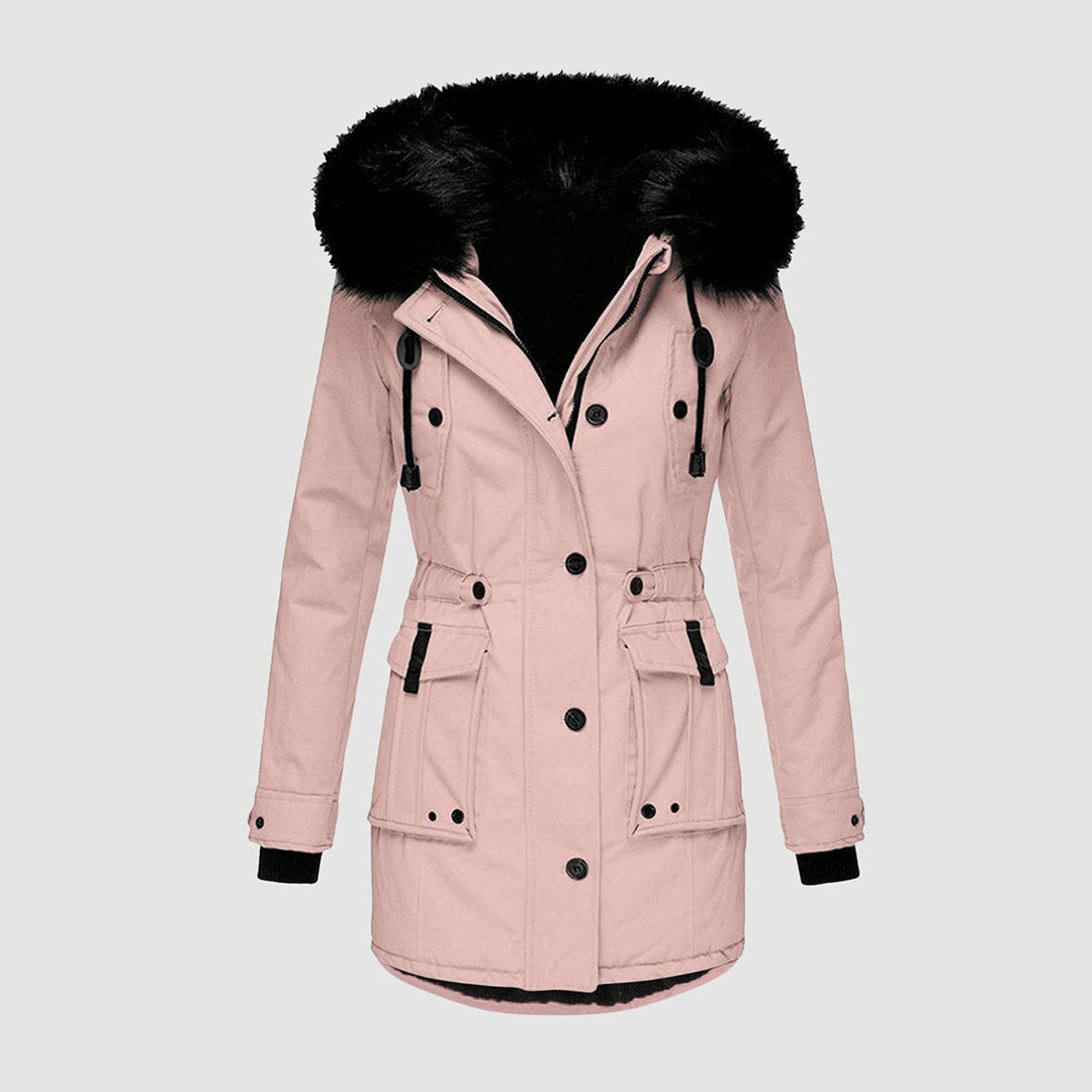 Cozy women's warm winter jacket, Tove, ideal for cold weather comfort, outdoor activities & style.