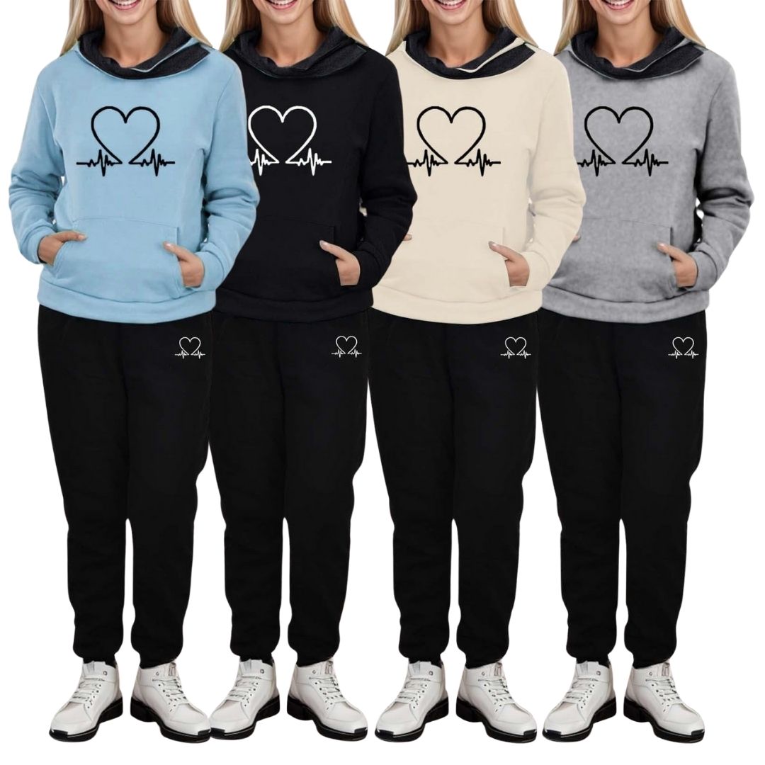 Women's WARMFLEX cozy tracksuit. Two-piece hoodie & joggers set for ultimate comfort & daily wear.