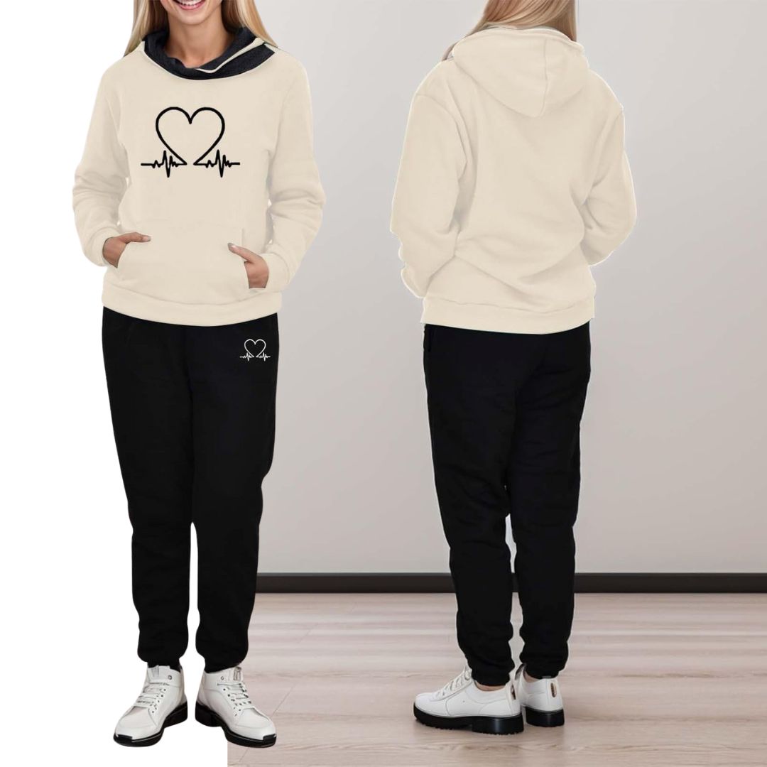 WARMFLEX women's jogger pants, part of a cozy two-piece tracksuit. Perfect for activewear and comfort.