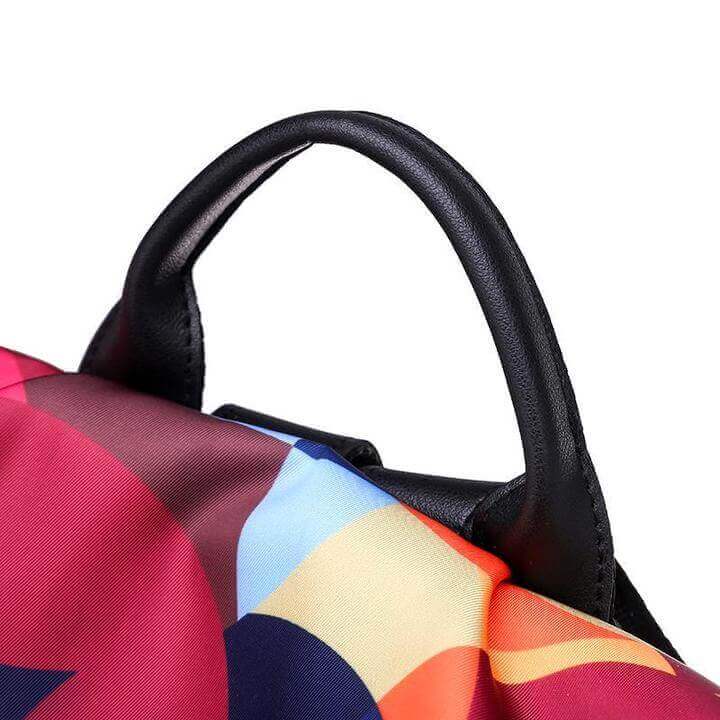 Stylish women's anti-theft backpack, multi-compartment design, durable PU leather accents