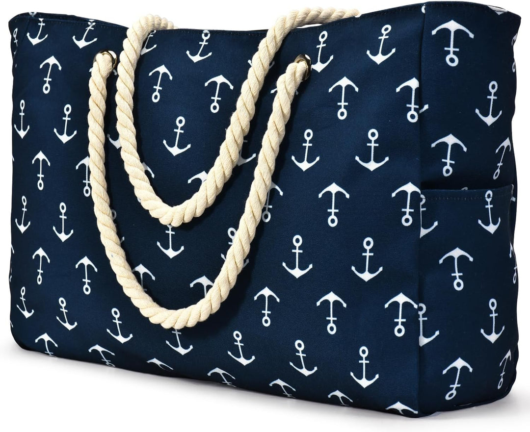Women's waterproof large tote for work, beach, and travel essentials.
