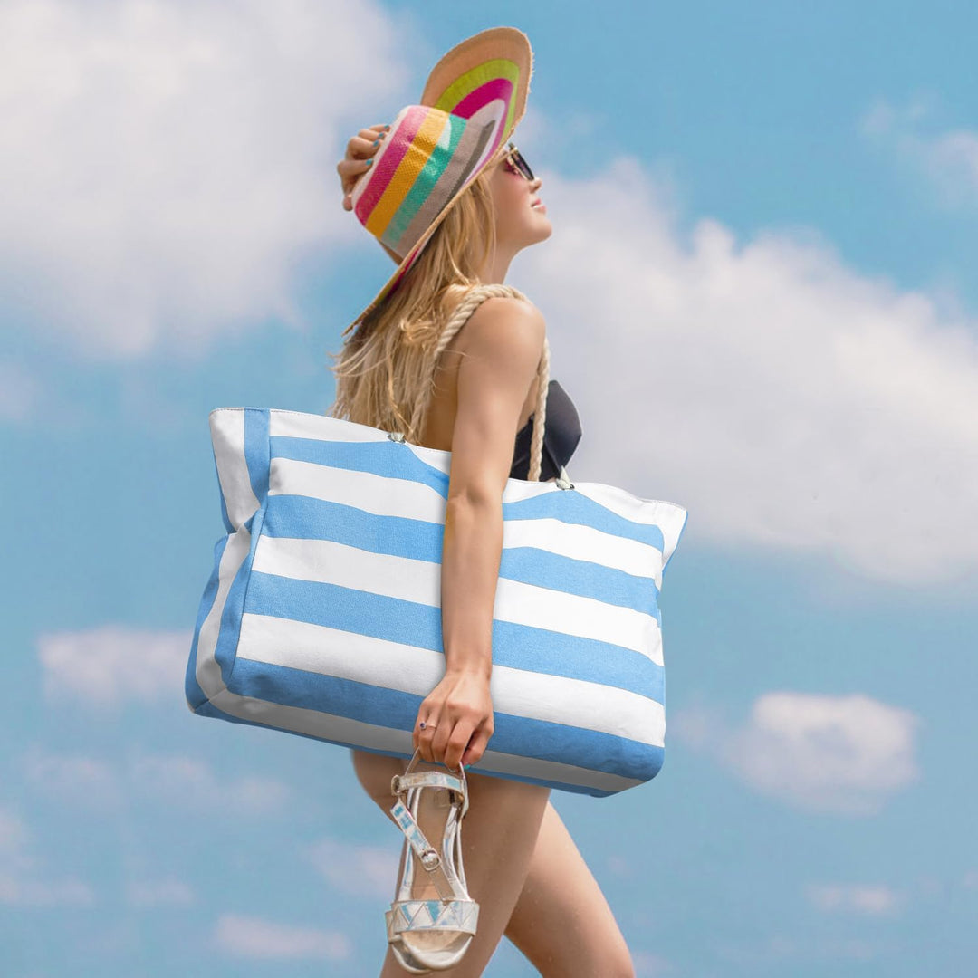 Durable waterproof women's beach tote, spacious for all your gear.