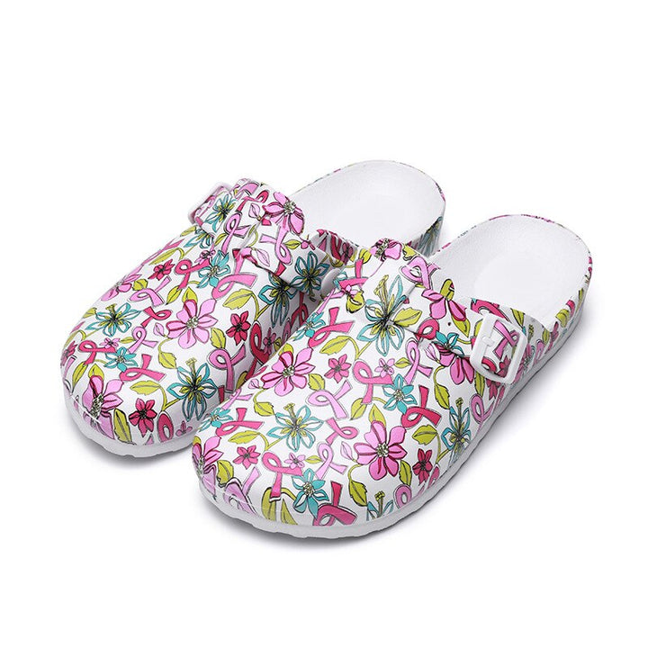 Pair of women's comfortable waterproof clogs. Lightweight, slip-resistant footwear for demanding jobs.