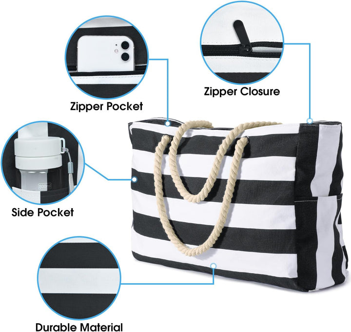 Durable women's oxford fabric tote bag, waterproof, large, and built for longevity