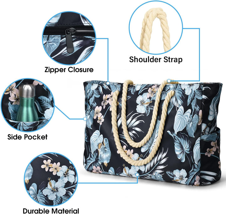 Women's waterproof travel tote, large capacity to hold clothes, toiletries, and gadgets