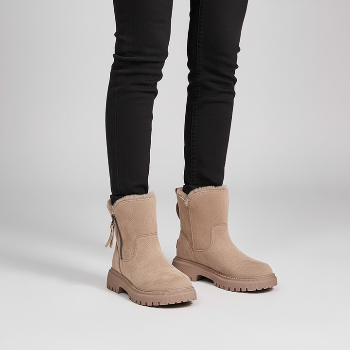 Women's plush-lined suede winter boots, Emily, waterproof and anti-slip for ultimate warmth & comfort