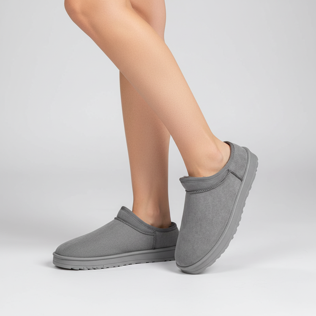 Warm and waterproof women's slippers with anti-slip sole, ideal cozy winter footwear