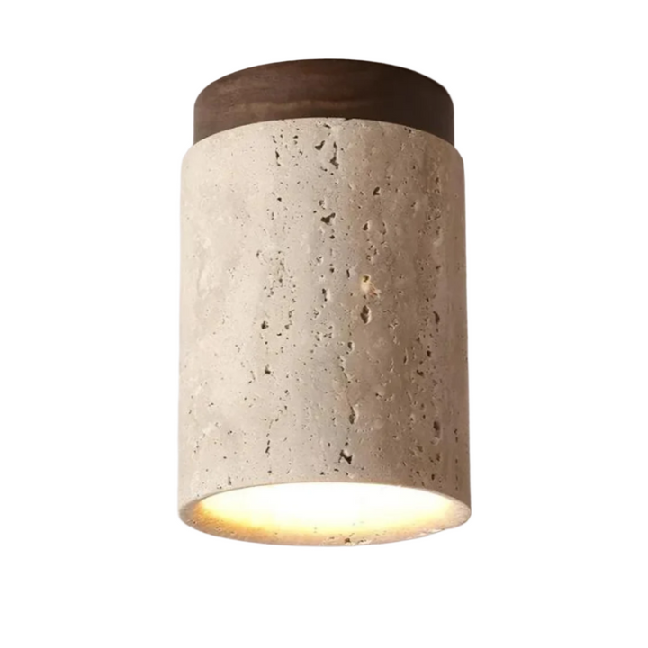 ZenLight Japanese style round LED ceiling lamp for modern minimalist home, Wabi-Sabi design.
