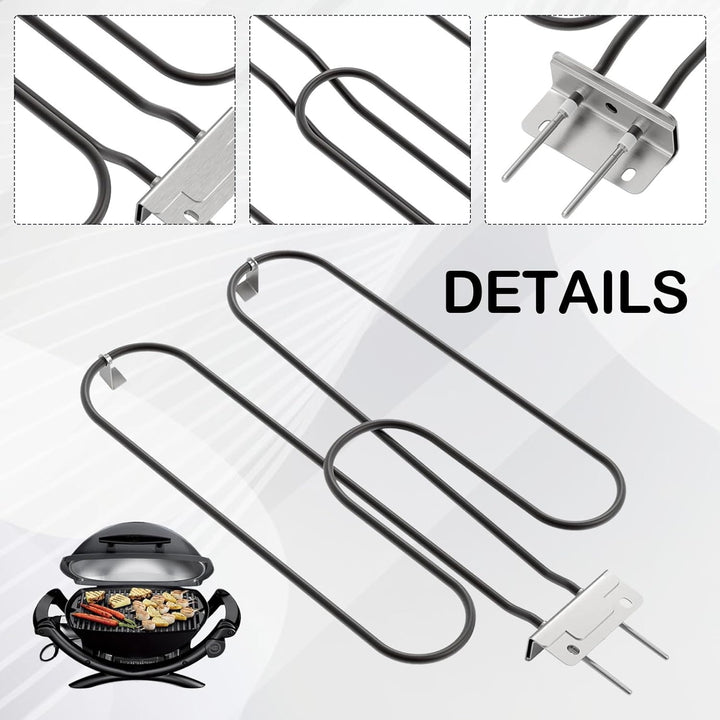 Zeythra electric BBQ heating coil 2200W, made from high-grade stainless steel