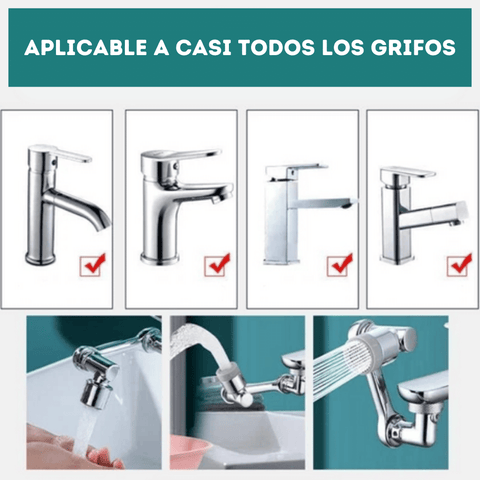 Damivas™ Adaptador de grifo giratorio de 1080°